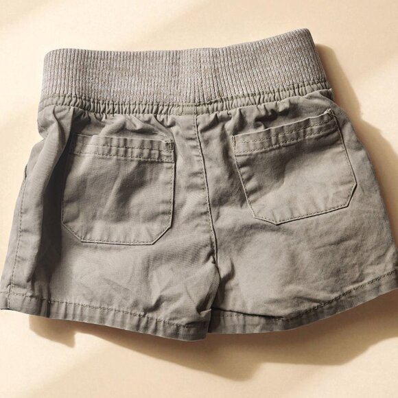Cat & Jack Baby Newborn Khaki Shorts – Neutral Elastic Waist w/ Drawstring - Picture 2 of 5